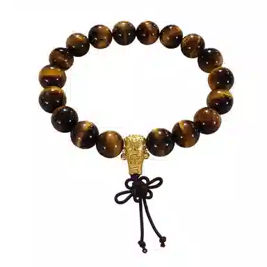 乃瑭 【甄选高品质】 八方来财招财纳福貔貅净化磁场多财多福好运上岸 百搭叠戴天然 虎眼石 手串 男女同款情侣款