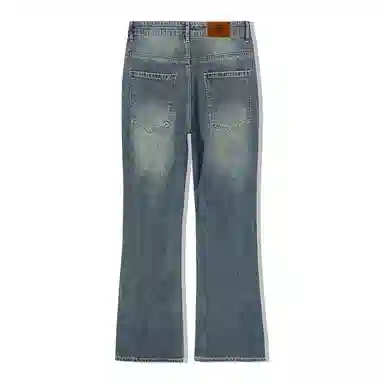 CHUAN QI BAO LUO Gradient Loose Straight Cargo Jeans