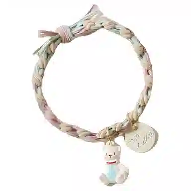 希铃 编织小熊吊牌可爱少女 棉麻 发圈/头绳 女款