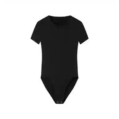 从轻 短袖纯色圆领简约连体衣 女款