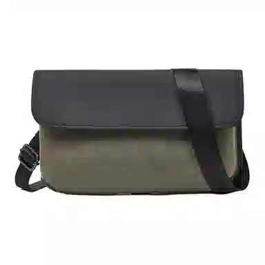 老人头 复古风经典时尚 合成革 斜挎包 男款 绿色