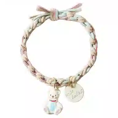 希铃 编织小熊吊牌可爱少女 棉麻 发圈/头绳 女款