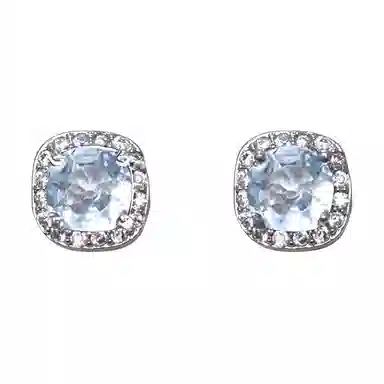 韵系 招财方形 铜镀金 耳钉 女款