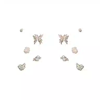 饰伴 精致小巧 闪恋高级质感 优雅雅致 小众设计 日常通勤百搭  #好运 合金 耳钉 男女同款情侣款