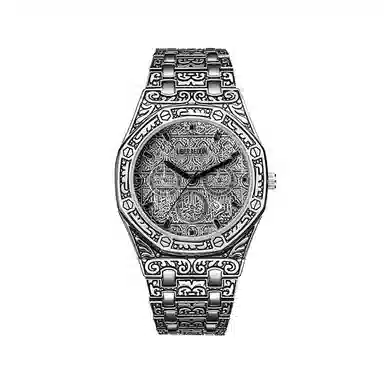 LIBER AEDON Classic Embossed Series Quartz Watch Silver Dial