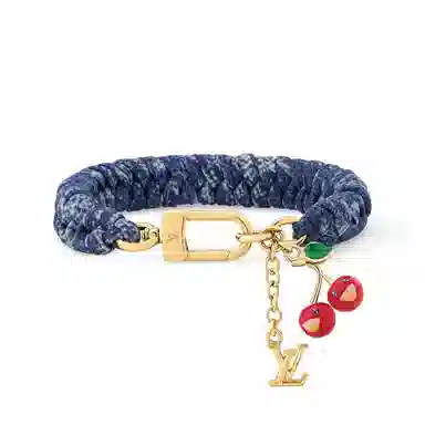 Louis Vuitton x Takashi Murakami Logo Charm Bracelet Blue