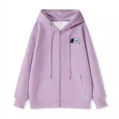 棉致 潮流个性活泼小猫涂鸦时尚百搭牛奶丝复合抗皱无性别主义宽松休闲长袖卫衣 女款