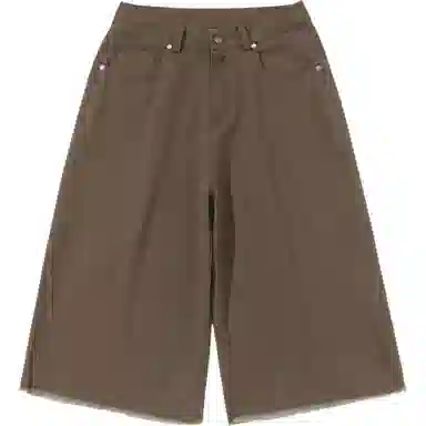 【dme】 美式简约五分裤夏季潮牌纯色日系复古高街运动裤子宽松时尚情侣舒适百搭直筒中裤休闲短裤 男女同款