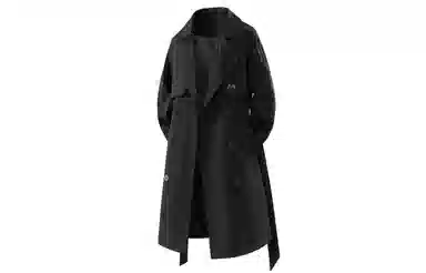 王者荣耀 烫钻美式高街纯色翻领中长款外套英伦风雅痞少年感宽松双排扣休闲百搭时尚风衣 梦奇款 男女同款