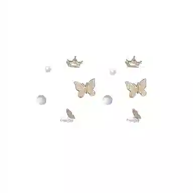 饰伴 精致小巧 闪恋高级质感 优雅雅致 小众设计 日常通勤百搭  #好运 合金 耳钉 男女同款情侣款