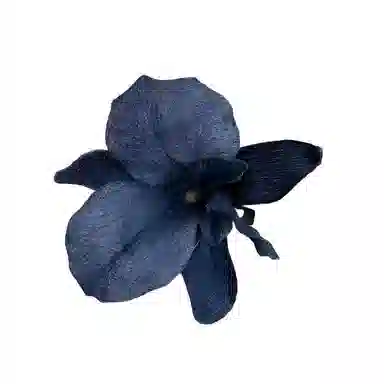 希铃 复古蓝仿真 棉麻 发夹 女款