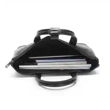 ELLE HOMME Leather Briefcase Black