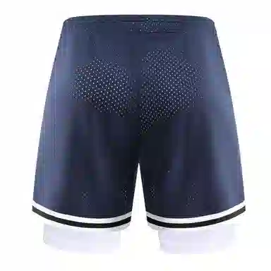 特色玫瑰蛇纹拼花透气速干凉感宽松篮球训练五分假两件裤运动短裤 男女同款