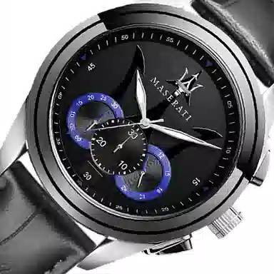 Maserati Quartz 45mm Black Dial