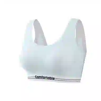 欧迪芬 冰丝轻薄透气少女美背不束缚不凸点亲肤柔软宽肩带上托提拉防驼背夏季清凉感文胸 女款