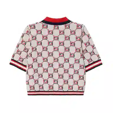 Gucci SS23 Logo Jacquard Polo Red