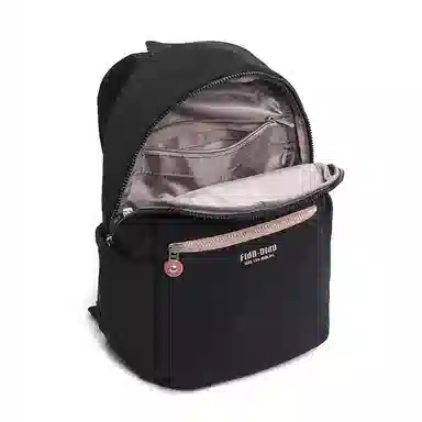 FIDO DIDO Oxford Backpack Medium Black Navy