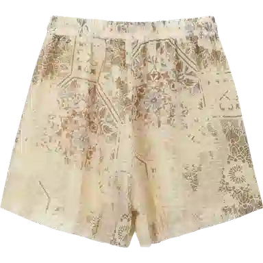 谜秀 波西米亚印花挖肩短裤休闲套装 女款