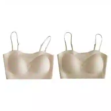 欧迪芬 欧迪芬 裸感无痕冰丝轻薄透气亲肤柔软软支撑上托聚拢防下垂收副乳夏季冰凉感两件装文胸 女款