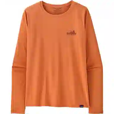 patagonia Women's Long-Sleeved Capilene Cool Daily Graphic Shirt C1logo T