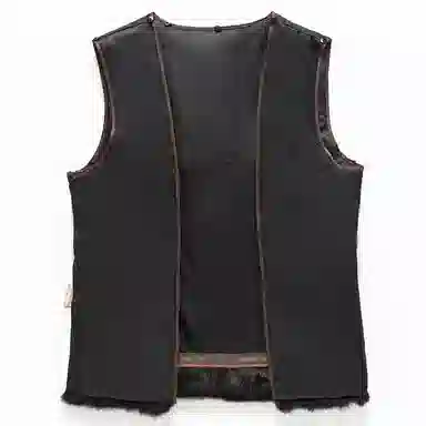 Pierre Cardin Mink Collar Wool Blend Coat