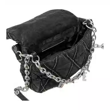 DIESEL Charm-D Quilted Small Bag Black