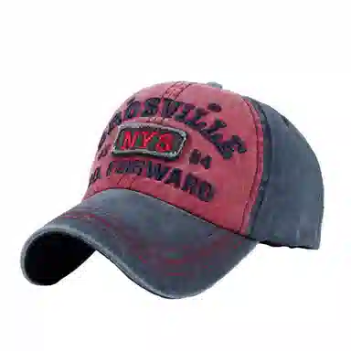 浪莎 美式复古拼色刺绣字母户外出行遮阳时尚潮流棒球运动 棉 鸭舌帽 男女同款情侣款