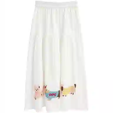 爱依服 韩系风时尚趣味印花韩式休闲长裙 女款