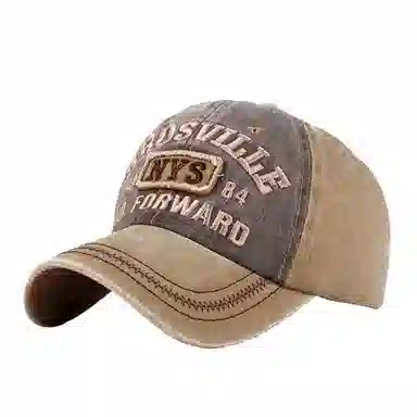 浪莎 美式复古拼色刺绣字母户外出行遮阳时尚潮流棒球运动 棉 鸭舌帽 男女同款情侣款