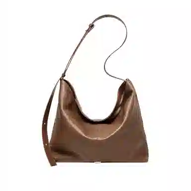 纳兰杜 通勤百搭时尚复古简约休闲实用 头层牛皮拼合成革 托特包单肩包购物袋 大号 女款 子夜黑/咖啡色