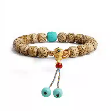 木盛缘 【六字真言  平安顺遂】高油高密鸡油黄佛珠文玩考研考公上岸前程似锦#好运 星月菩提 手串 男女同款情侣款