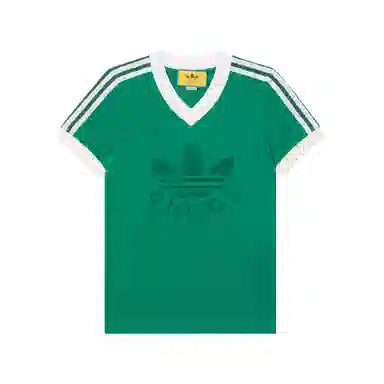 Gucci x adidas Originals V-Neck Green Tee