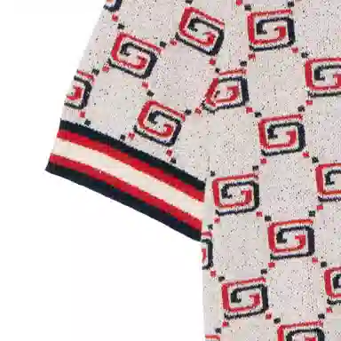 Gucci SS23 Logo Jacquard Polo Red