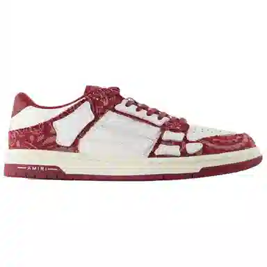 AMIRI Skel-Top Low White Red