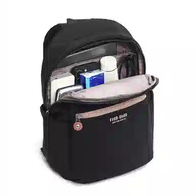 FIDO DIDO Oxford Backpack Medium Black Navy