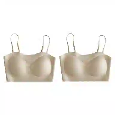 欧迪芬 欧迪芬 裸感无痕冰丝轻薄透气亲肤柔软软支撑上托聚拢防下垂收副乳夏季冰凉感两件装文胸 女款