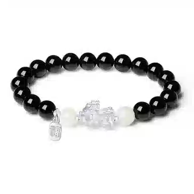 【999足银貔貅】 色菲尔 福牌吞金兽手饰 新中式民族风国潮高级小众设计转运珠 时尚简约百搭#好运 菩提子/菩提籽 手串 男女同款情侣款