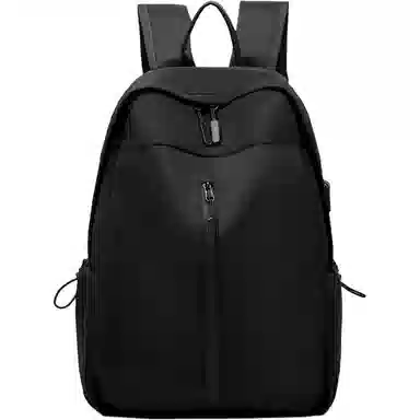 老人头 简约百搭通勤时尚轻便 织物 双肩包 男女同款情侣款 黑色/灰色