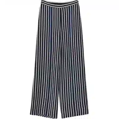 桑罗 桑罗阔腿裤时尚条纹舒适长裤睡裤 男女同款