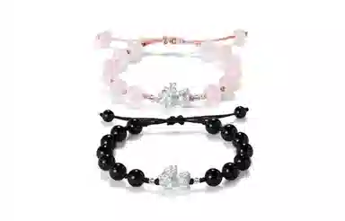 百利金 招财貔貅宝宝 平安纳福顺遂如意国潮复古新中式简约精致气质百搭小众设计可调节转运珠手饰#好运 黑曜石 手链 男女同款情侣款