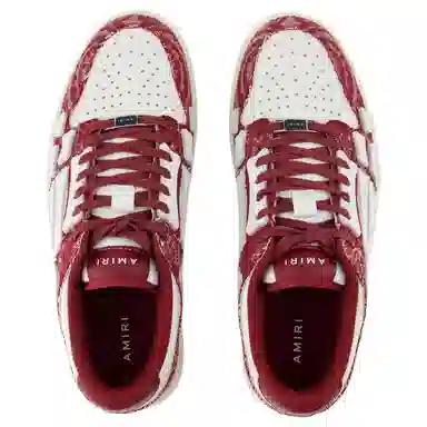 AMIRI Skel-Top Low White Red