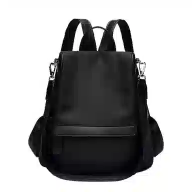 老人头 简约百搭时尚大容量 织物 双肩包 常规 女款 黑色/卡其色