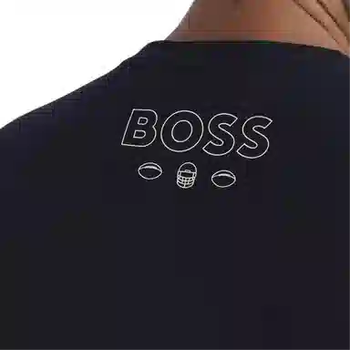 HUGO BOSS BossNFL Stretch-Cotton T-Shirt With Collaborative Branding T