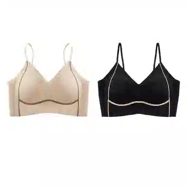 欧迪芬 裸感无痕冰丝轻薄透气亲肤柔软反支撑条纹小波点软上托聚拢防下垂收副乳夏季冰凉感文胸 女款