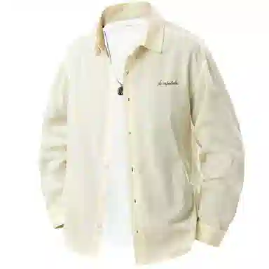 王者荣耀 经典翻领条纹长袖小众休闲简约设计字母印花美式街头复古潮流时尚通勤日常百搭宽松舒适慵懒氛围感无性别主义学院风衬衫 男女同款