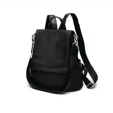 老人头 简约百搭时尚大容量 织物 双肩包 常规 女款 黑色/卡其色