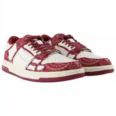 AMIRI Skel-Top Low White Red