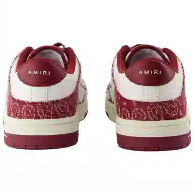 AMIRI Skel-Top Low White Red