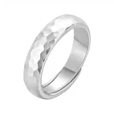 【S999银】 恋朵 锤纹开口 小众高级感 足银 戒指 男女同款情侣款