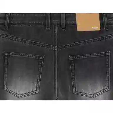 WE11DONE Straight Leg Gradient Jeans Black